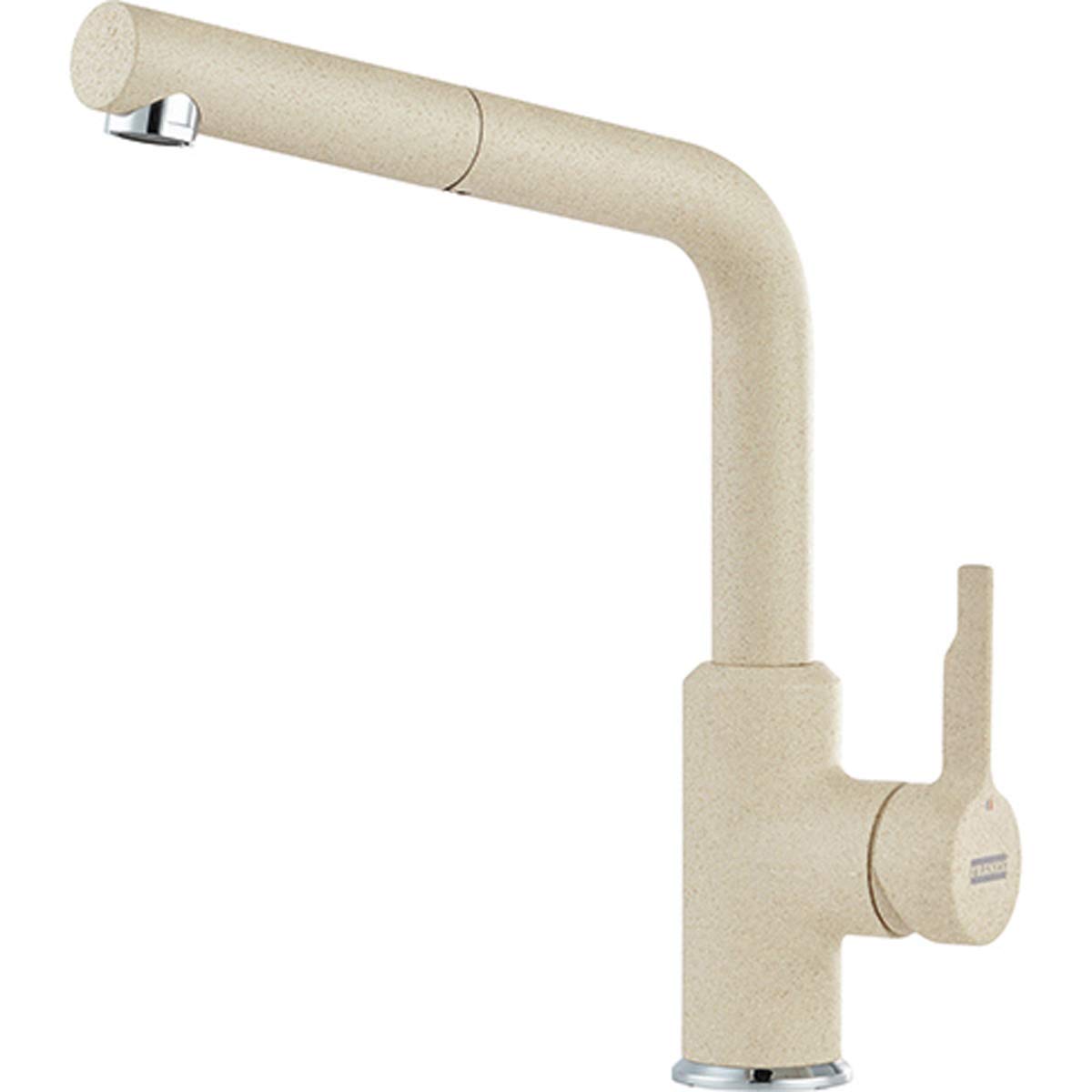 FRANKE Rubinetto Cucina Lina Pull-Out Color Nocciola - Beccuccio Estraibile 150 Cm, Altezza 36 Cm, Rotazione 150°, Testa Ceramica