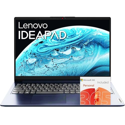 Lenovo IdeaPad Slim • 15.6' Laptop with Microsoft 365 Included • Intel Processor • 1.1TB Storage (128GB SSD + 1TB OneDrive) • DDR4RAM • Privacy Shutter • Dolby Audio • Copilot AI • Win 11