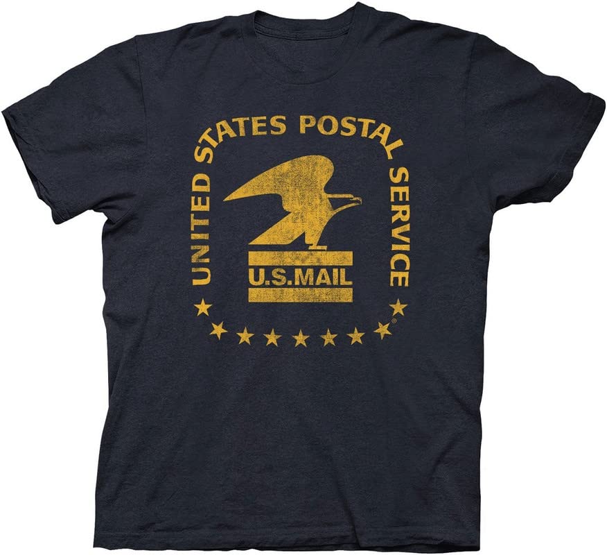 USPS Men's Short Sleeve T-Shirt U.S. Mail United States Postal Service Standing Eagle Seal Official Licensed