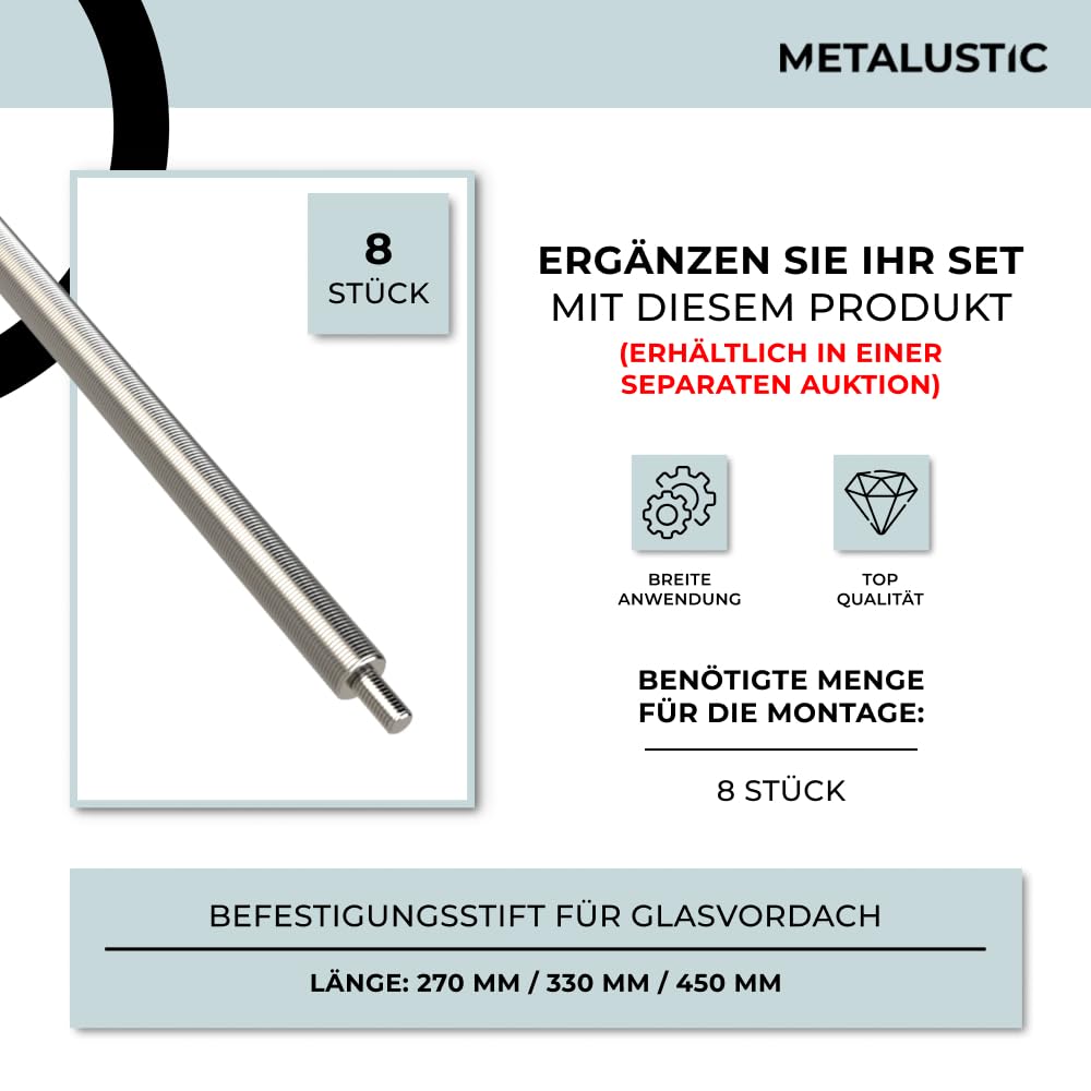 Glasvordach 1200 X 1000 mm, einfach, RAL 7016, 55,4 mm Glas, 30/60 mm Ausladung, Vordach, Türvordach, Haustürvordach, Farbloses Glas, Lackierte Balken: anthrazit