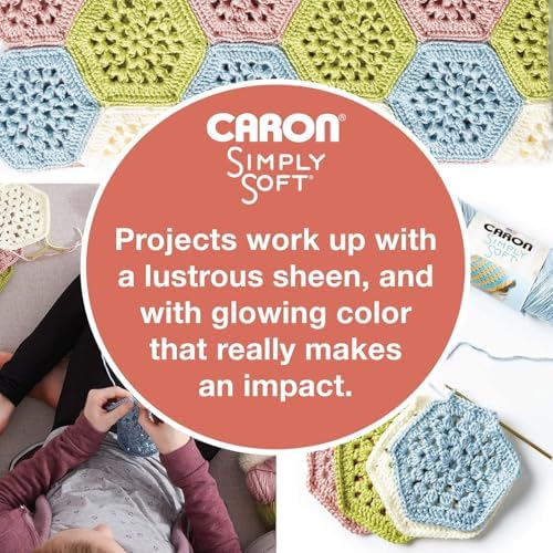Caron Simply Soft Brites Yarn, 6 oz, Berry Blue, 1 Ball