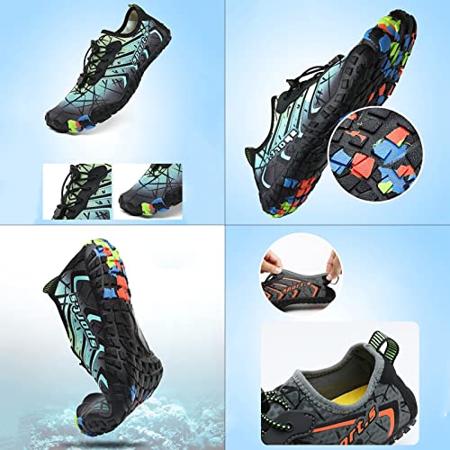Swim Shoes for Women,Summer Pool Diving Beach Barefoot Shoes Men,Lightweight Breathable Aqua Surf Water Shoes,Adult Unisex,for Boating Fishing Kayaking Yoga4