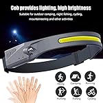 Vokida-Linterna-Frontal-LED-USB-Recargable-Sensor-Impermeable-5-Modos-Porttil-Luz-Frontal-Cabeza-para-Camping-Excursin-Pesca-Caza-Acampar-CenderismoGris