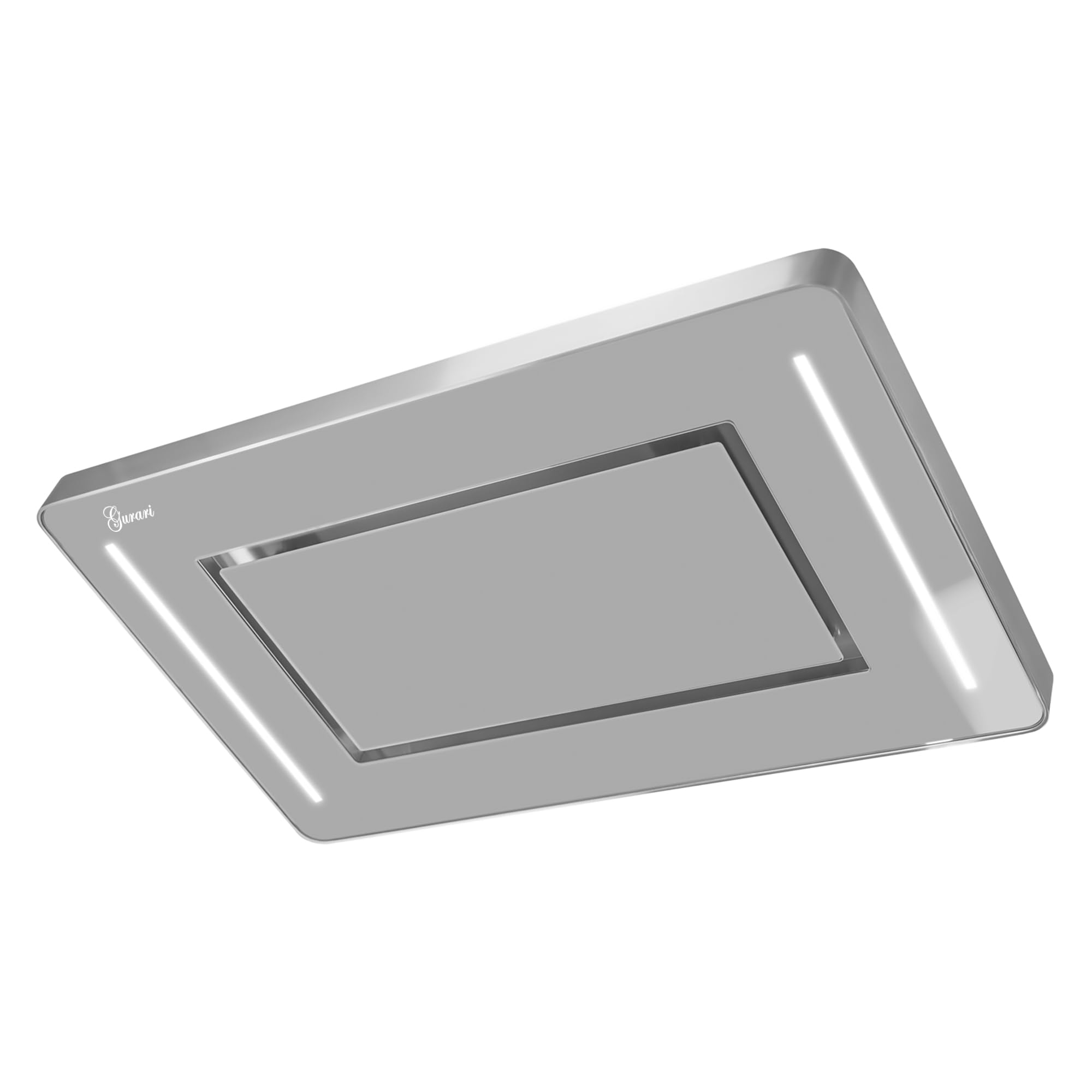 Gurari GCH 790 IS Diamond okap sufitowy obieg 90 cm okap kuchenny 850 m³/h design ze stali nierdzewnej