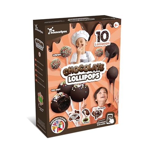 Science4you Chocolate Chupachús para Niños – Juego de Chocolatería para Hacer Tus Propias Chupachús y Cakepops, Kit para Hacer Cake Pops, Caja de Regalo Dulce para Niños y Niñas de 8 9 10 11+ Años