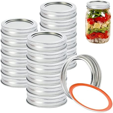 SHAREMI 48PCS Canning Lids for Ball, Kerr Jars, Mason Jar - Regular