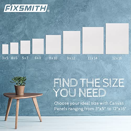 Image of FIXSMITH Canvas Boards for Painting 3x5 Inch, Super Value 24 Pack Mini Canvases, White Blank Canvas Panels, 100% Cotton Primed, Painting Art Supplies