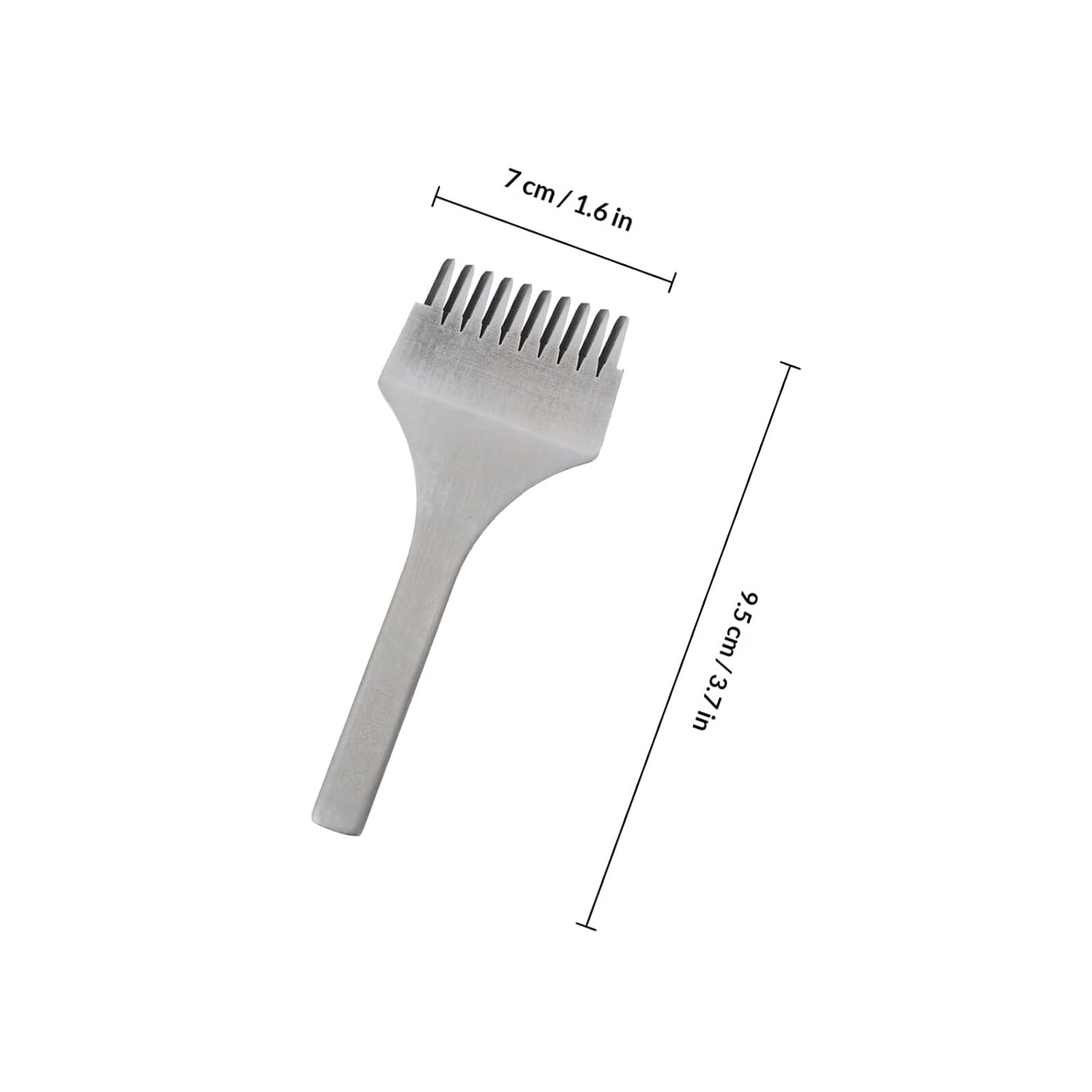 Leather Hole Punch Tool 3.38mm Prong Chisel DIY Leathercraft Punching Kit for Belts and Handbags Crafting