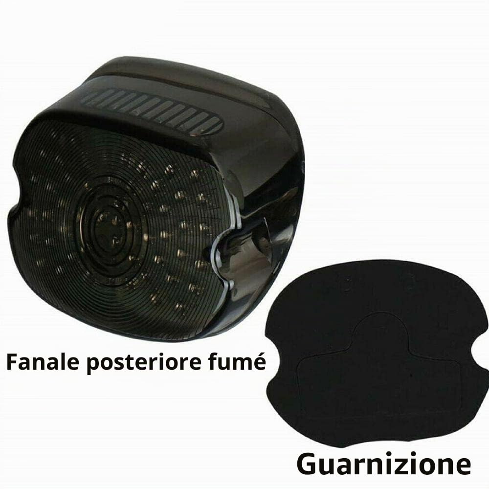 Riloer LED Smoke Tail Brake Light a basso profilo per Harley Dyna Road King glide bright