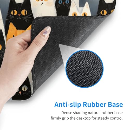 Grand tapis de souris de jeu pour le travail de bureau imprimé chat - 3