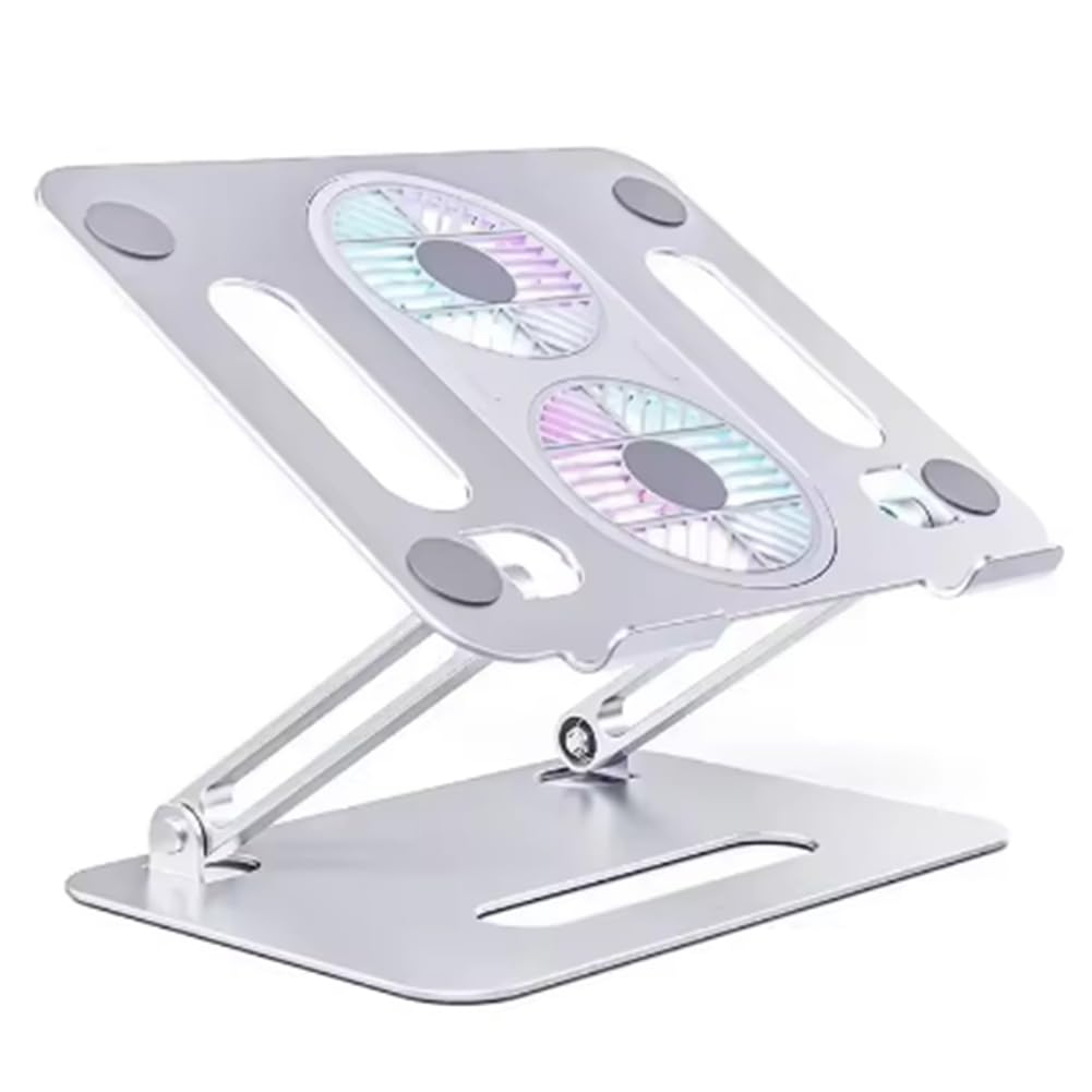 Support ordinateur alliage aluminium avec ventilateur intégré