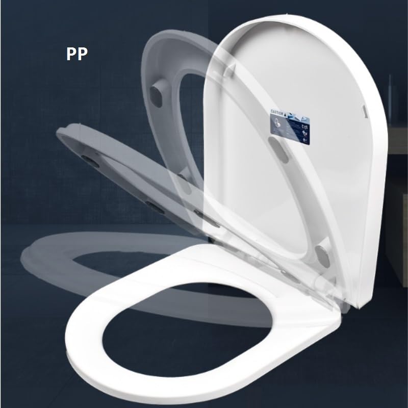 Asiento de bidet en forma de U de resina espesada con cierre suave premium 6