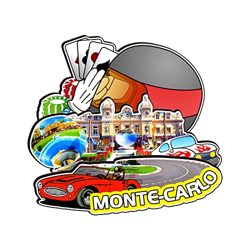 Magnete da frigorifero Monaco Monte-Carlo, in legno, 3D, monumenti di viaggio, da collezione, decorazione fatta a mano