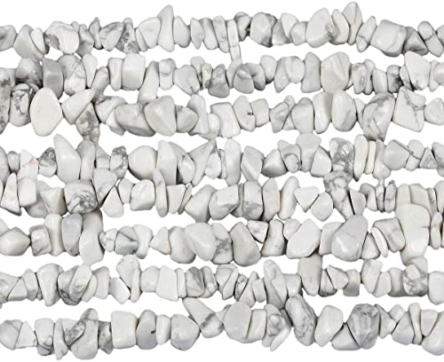 Image of 5-8mm White Howlite Chips Natural Chip Stone Beads for Jewelry Making