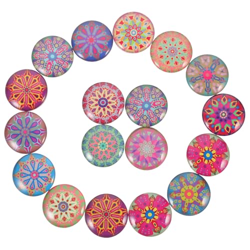 TOPPERFUN 50 Piezas Imanes de Vidrio Decorativos para Nevera Adhesivos Magnéticos para Frigorífico para Decoración de Cocina y Oficina