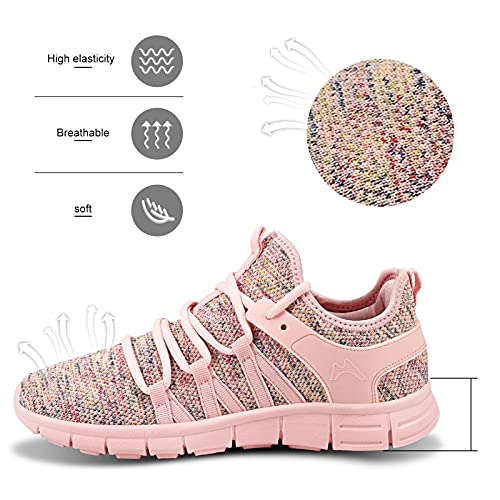 Image of INZCOU Running Shoes Lightweight Tennis Shoes Non Slip Gym Workout Shoes Breathable Mesh Walking Sneakers