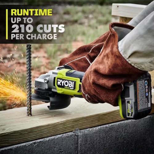 RYOBI 18V ONE+ HP Brushless 4-1/2 in. Angle Grinder, Corded Performance, 210 Cuts per Charge - image 5