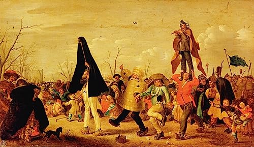 Lienzo pinturas clásico El Carnaval, decora tu salón con arte de 60x90cm
