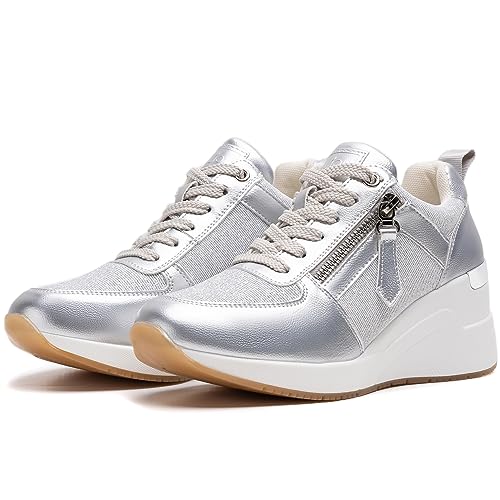 Image of High Heel Wedge Sneakers for Women