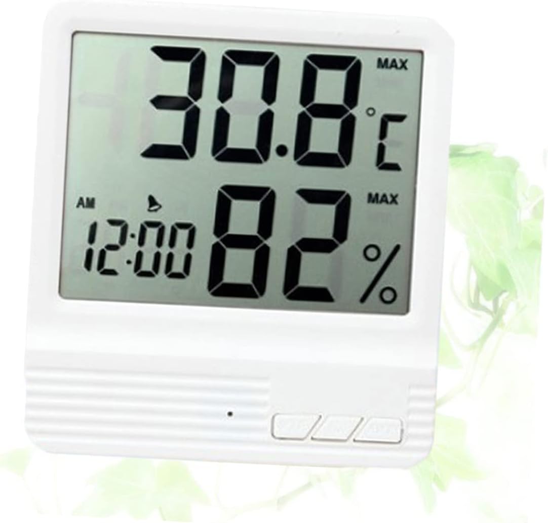 NUOBESTY No Touch Electronic Thermometer Hygrometer Digital Humidity Gauge Easy to Read Home Office Use