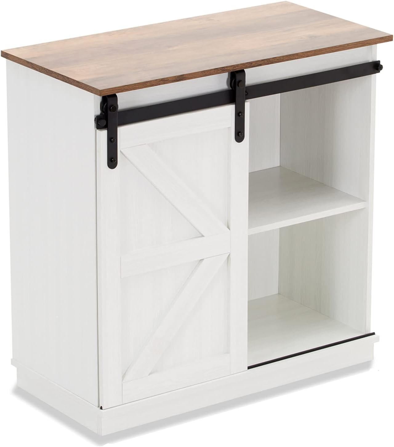 Patiowell Sideboard Buffet Storage Table, End Table Sliding Barn Door