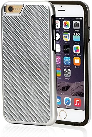 WOWCASE Hybrid Carbon Fiber Case (Gray) for Apple iPhone 6