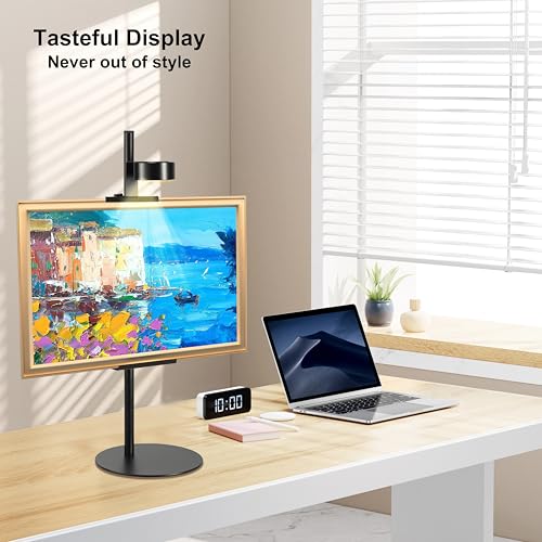 Support cadre photo de bureau avec lumière de 3 températures et fixation magnétique métal - 7