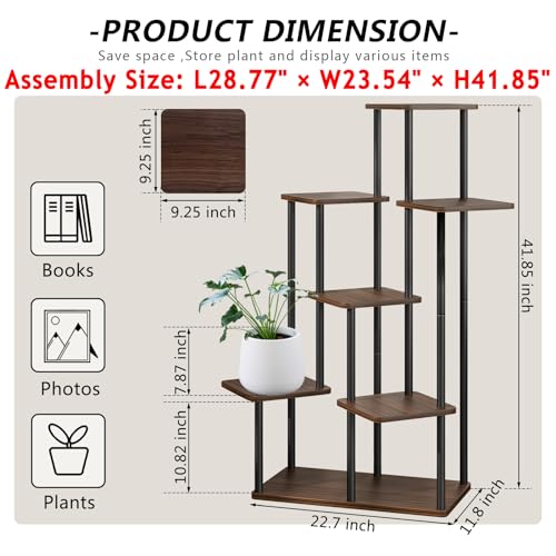 image for AZERPIAN Plant Stand 7 Tier Indoor Metal Flower Shelf for Multiple Pla