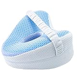 FRESCO DURANTE LA NOCHE: La Cojin ortopedica está fabricada con un gel refrigerante especial que mantiene las piernas frescas y se mantiene en forma mucho mejor que la espuma normal. El tejido perforado proporciona una buena ventilación y un sueño confortable.