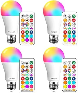 Yangcsl LED Light Bulbs 75W Equivalent 1200lm, RGB Color Changing Light Bulb, 6
