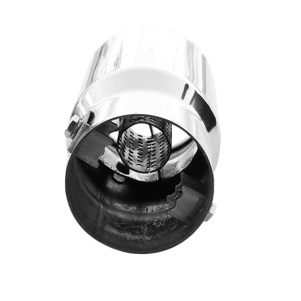 0131 Universel Embout D'echappement Acier Inoxydable jusqu'a 58mm Chrome