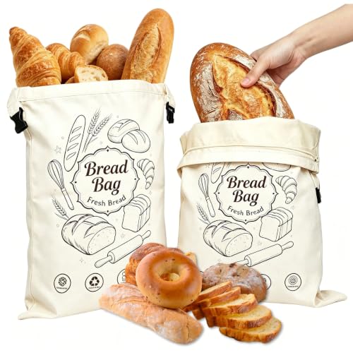 Bolsas de pan de cera de abejas de 43x32 cm reutilizables con cierre de hebilla pack de 2 2