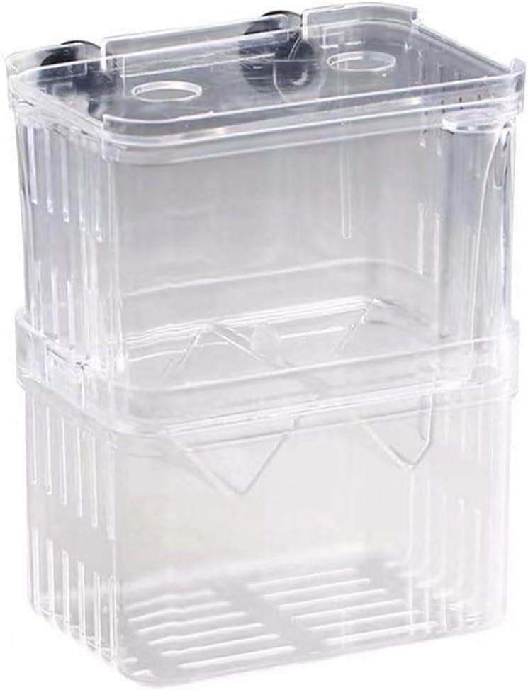 Fish House Home Double-Deck Fish Breeding Isolation Box Aquarium Breeder Fish Tank Hatching Incubator Fish Tank Tool(Medium)