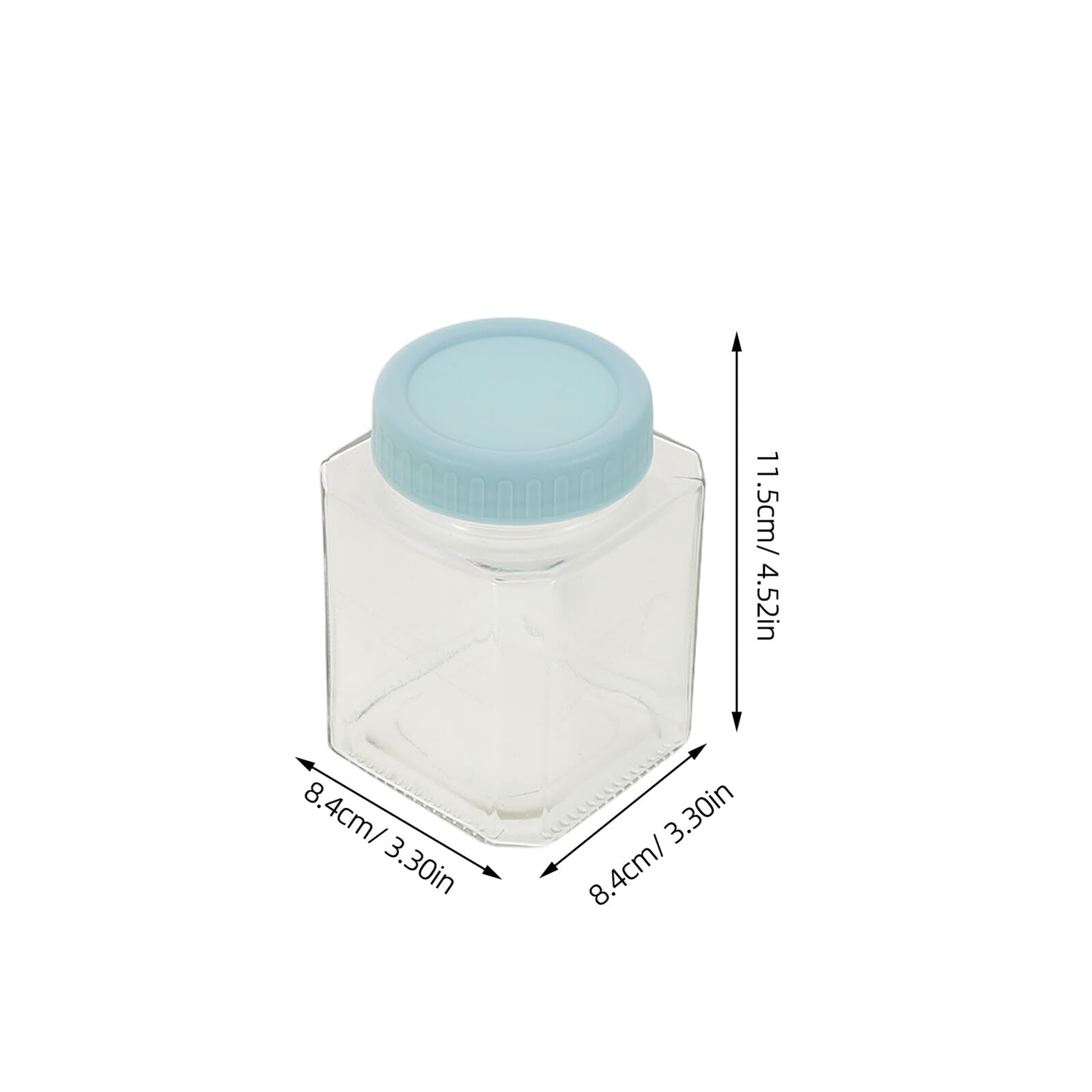 Cabilock 4piezas Contenedor de Almacenamiento Sellado Cuadrado de Vidrio Transparente Recipientes Herméticos para Alimentos para Almacenar Té Harina Azúcar y Dulces la Cocina