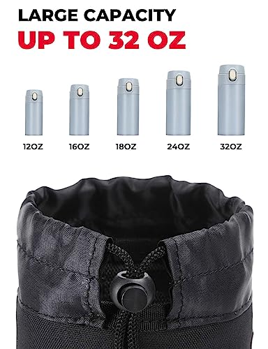 Kemimoto Motorcycle Cup Holder, 32Oz Motorcycle Drink Holder With 0.6"-1.5" Alligator Clamp, Atv Cup Holder With Front Pocket For Motorcycle, Atv/Utv, Scooter, Boat, Kayak, Bike, Walker, Black #TOP1