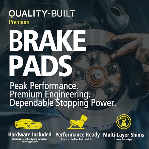 Image of QUALITY-BUILT Rear Ceramic Brake Pads, Premium 1001-0757C, Compatible with 1998-2005 Ford (Excursion,F-250,F-250 Super Duty,F-350,F-350 Super Duty,Lobo)