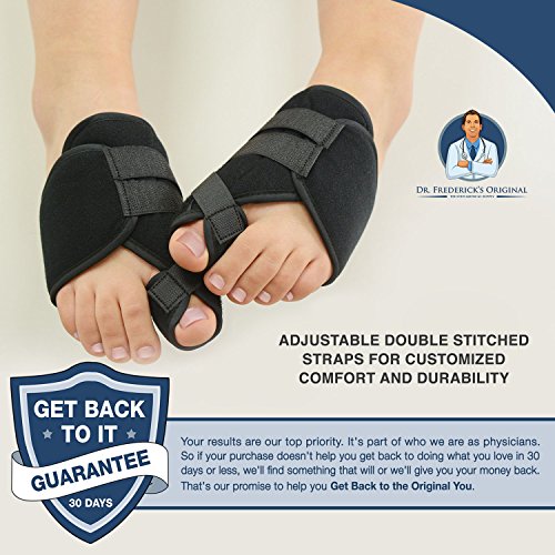 Dr. Frederick's Original Nighttime Bunion Splints - 2 Double-Stitched Velcro Bunion Correctors - Bunion Relief For Bedtime - For Men & Women #TOP3
