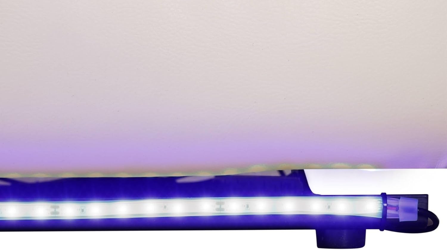 Recliner Sofa White Breathing Leather Living Room LED Lighting USB Charging Cup-Holder