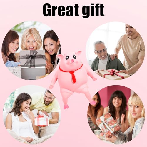 DFADKYWU Schweine Quetschspielzeug, Unbreakable Pig, Anti Stress Schwein, Kreatives Dekompressions Piggy, Pig Fidget Toy, Stress Spielzeug, Anti Stress Spielzeug für Erwachsene und Kinder
