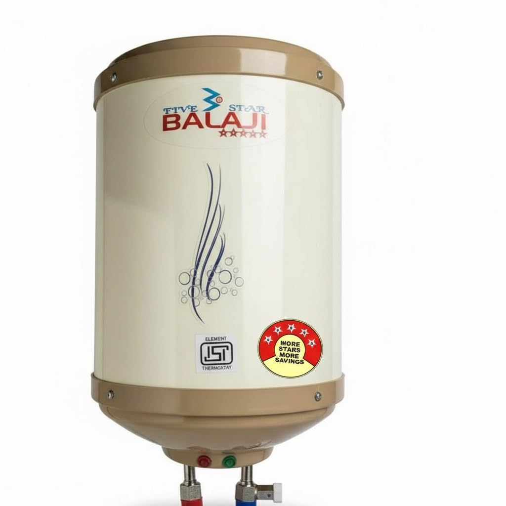 Balaji 10 Liter Storage Water Heater Geyser with Copper Element, Auto Cut Off, Dual Safety Feature, Chrome Polished, 1 Year Warranty-image-47