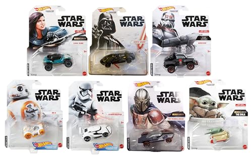 Hot Wheels 2021 Star Wars Set Completo 7 Vehículos Diecast miniatura 1