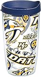 Tervis NHL Nashville Predators All Over Tumbler with Wrap and Navy Lid 16oz, Clear