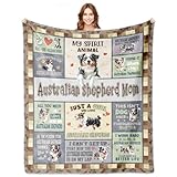 Australian Shepherd Gifts for Women, Australian Shepherd Blankets 60''x50'', Australian Shepherds Gifts for Lovers Mom Dog Owners Lovers Woman Decorations Throw Blanket for Christmas Mothers Day
