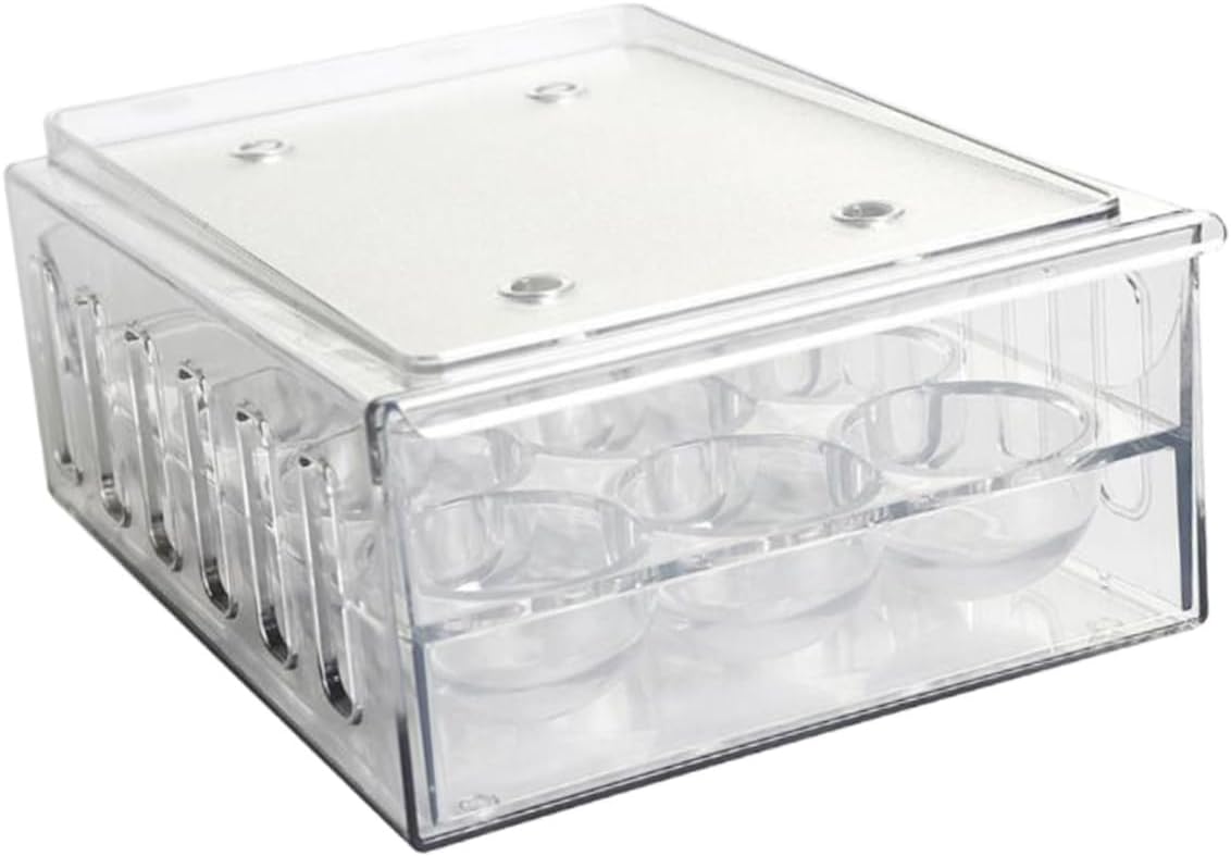 1pc Fridge Organizer Bin Drawer Storage Container Breathable Design Compartmentalized Holder for Refrigerator Easy Access Keeps Fresh Longer