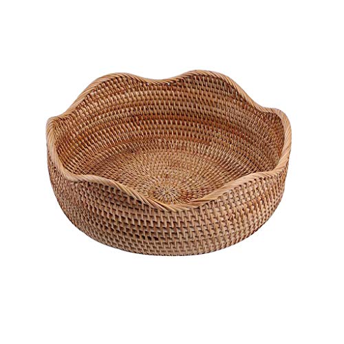 La mejor selección de Fruteros disponible en línea. 46 Frutero Cesta de Frutas, Cesta Redonda de Madera Tejida de polirratán para Frutas Cesta de Almacenamiento de Gran Capacidad Postre Sala de Estar Caja de Almacenamiento de Dulces...