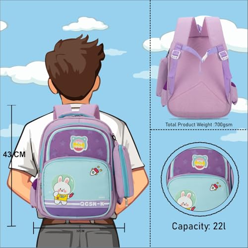 Image of Tinytot 22 Litre 17-Inch Waterproof Large School Bag for Boys & Girls, Kids School Bag, School Backpack for Girls and Boys, for Kids, Ideal for Children