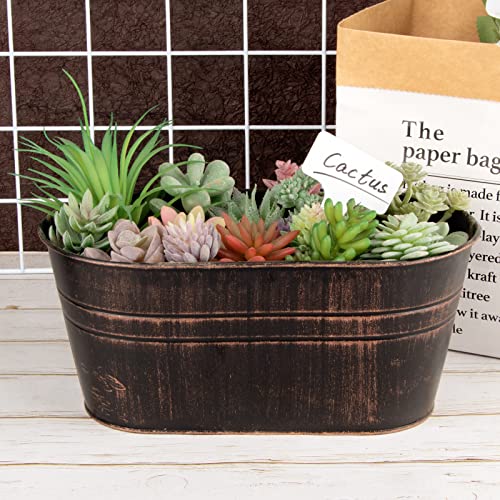 BOFUNX 2Pcs Metal Hanging Flower Pots, Iron Hanging Plant Pots Planter Bucket with Detachable Hooks for Fence Balcony Garden Home Decoration (Black) - Image 3