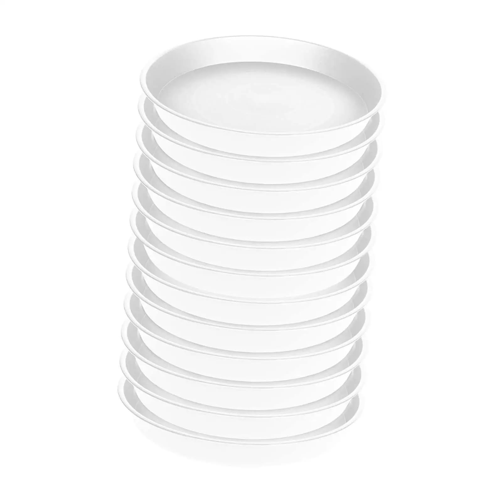 DSFIHJO Plant Tray 12x 11.81 Plant Saucers Flower Pot Household Round Tray For Pots(White)