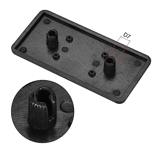Image of uxcell 4080 EU Standard Profile End Cap, Plastic Rectangle Aluminum Extrusion Plug for Trolley, Fish Tank Rack, Storage Rack, Black 40x80mm 10pcs