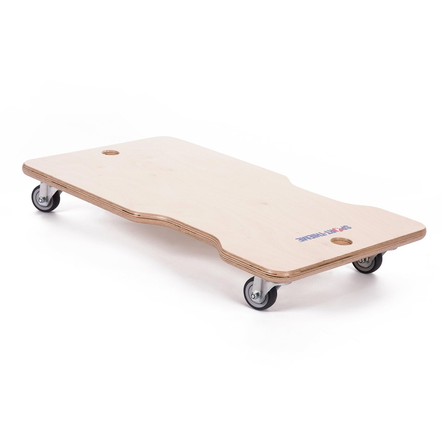 Sport-Thieme Kinder-Rollbrett Ergo | Indoor Kindersport & Therapie | 10 Jahre Garantie | Kugellager Rollen | Vollgummireifen | 62x35x9 cm | Belastbar: 120 kg | Holz